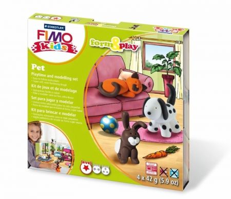 FIMO sada kids Form & Play Mazlíčci, 4 x 42g