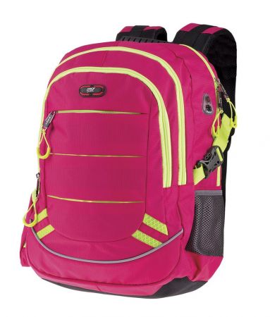 Easy školní batoh Pink and yellow 46x35x18 cm 