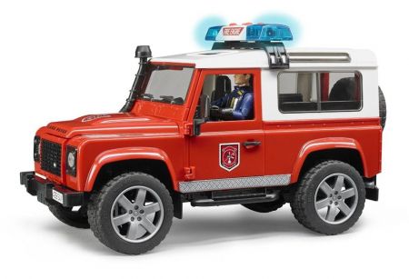 Bruder 2596 Hasičské auto Land Rover Defender s figurkou hasiče