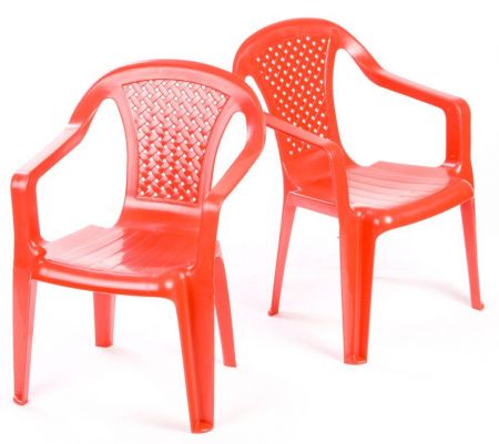 Ipea Dětská plastová židlička, Červená