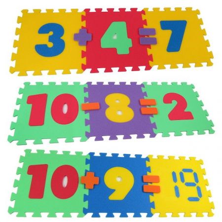 Malý Genius Pěnový koberec Maxi čísla, mix 6 barev