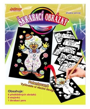 Artlover škrabací obrázky - překvapení 6 ks