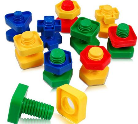 Ikonka Stavební bloky vzdělávací Montessori šrouby 30 prvků