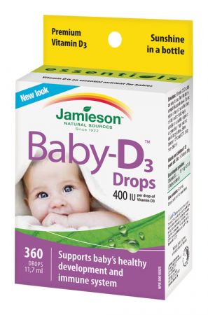 JAMIESON - Baby-D Vitamín D3 400 IU kvapky 11,7 ml