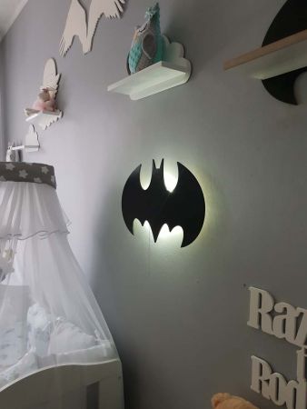 Noční lampička batman - černý, 31 cm