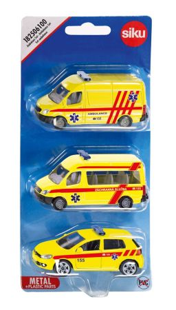 Siku Set ambulance, sada 3 aut, česká verze