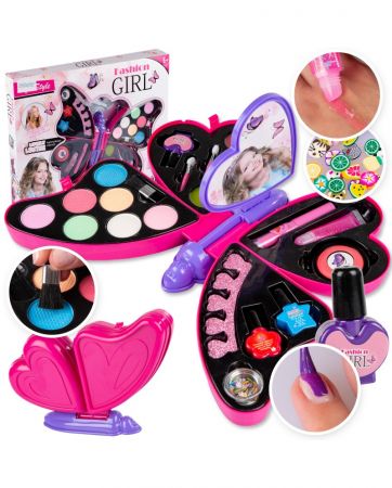 Kinderplay kosmetická sada make-up a nehty, motýl