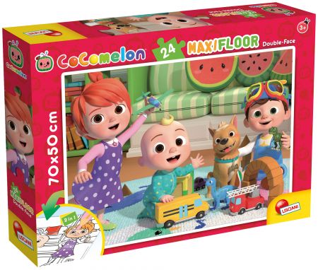 CoComelon Puzzle Maxi 24 hračky 70x50 cm 2v1