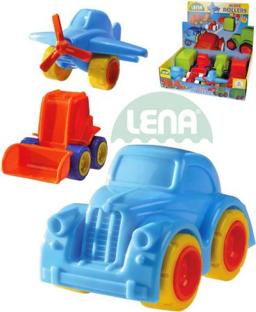 LENA Baby autíčko Mini Roller 11cm dopravní prostředky 8 druhů plast DS39893953