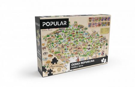 Puzzle - Mapa České republiky, 160 ks DS43760601