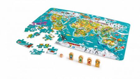 Dětské puzzle - Mapa světa 2 v 1 DS86858658