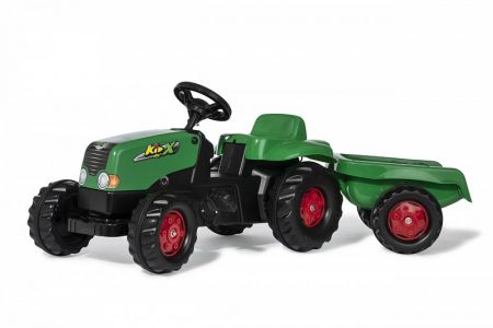 Šlapací traktor Rolly Kid s vlečkou - zeleno-červený AKČNÍ DS30983090