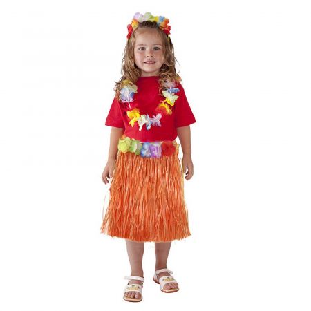 RAPPA | Sukně Hawaii dětská 45 cm oranžová DS33371055