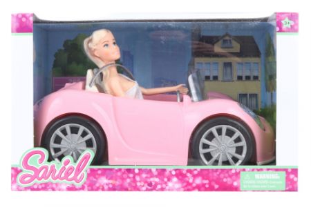 Panenka v růžovém autíčku DS26226964