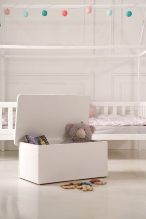 Dětský úložný box bílý - 67 x 40 cm