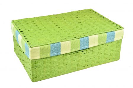 Úložný box s víkem zelený Rozměry (cm): 22x15, v. 9