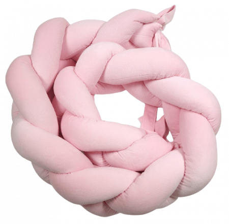 Pletený mantinel cop baby pink velvet