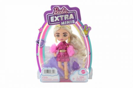 Barbie extra minis - blondýnka s korunkou HJK67 DS12476985