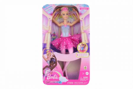 Barbie svítící magická baletka s růžovou sukní HLC25 DS79293266