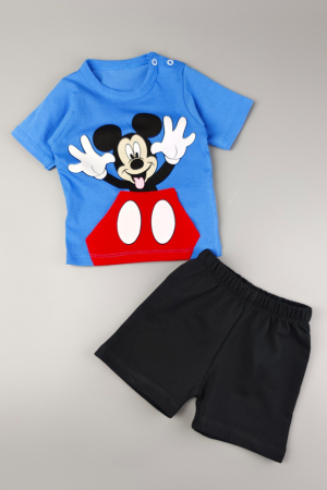 Dětský set Mickey, modrá/černá (Dětské oblečení) Velikost: 68