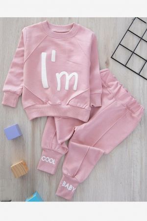 Tepláková souprava I'm Cool, růžová (Dětské oblečení) Velikost: 74