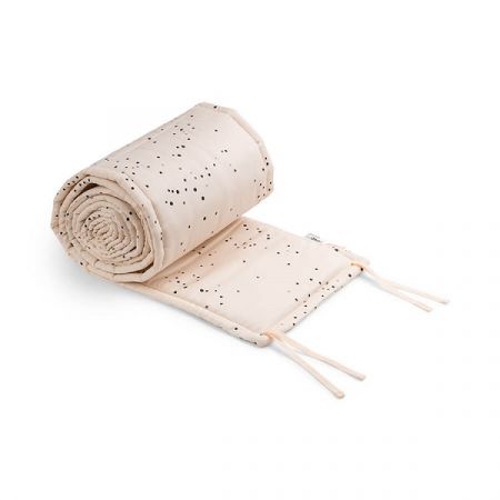 DONE BY DEER mantinel do postýlky se šňůrkami DREAMY DOTS Růžová