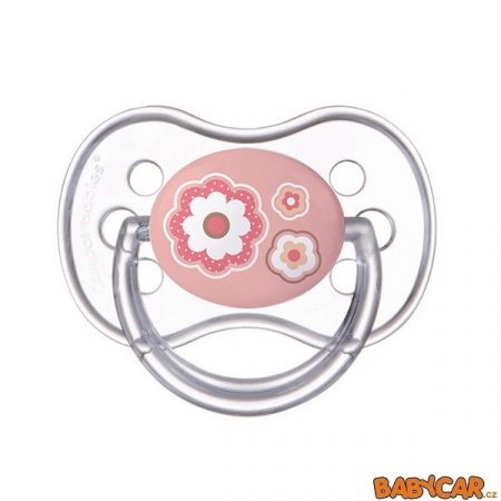 CANPOL BABIES silikonový dudlík třešinka NEWBORN BABY 0-6m 1ks Růžová