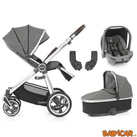 BABYSTYLE kombinovaný kočárek OYSTER 3 4v1 Mercury/Mirror