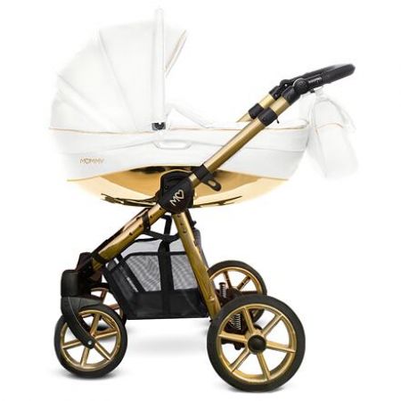 Kočárek Baby Active Mommy Glossy trojkombinace White/Gold