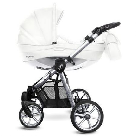 Kočárek Baby Active Mommy Glossy dvojkombinace White/Silver