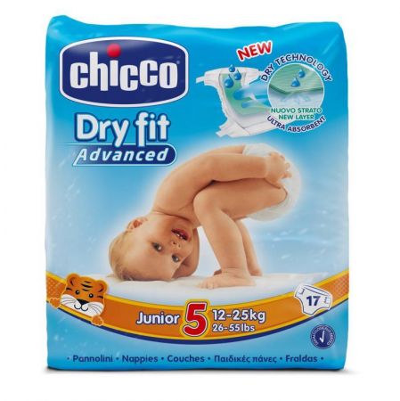 CHICCO Dry Fit Pleny jednorázové 5 Junior (12-25 kg) 17 ks