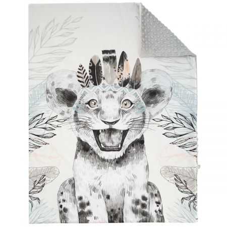 ESITO Luxusní deka MINKY Leopard - šedá / 73 x 98 cm Barva: šedá, Velikost: 73 x 98 cm ESDEKLUXDPMNKLPR