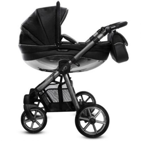 Kočárek Baby Active Mommy Glossy trojkombinace s autosedačkou Black/Space Gray