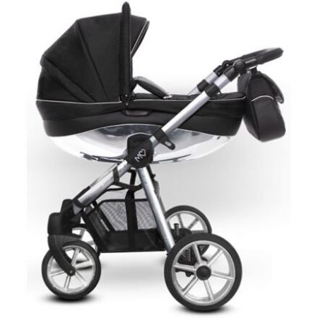 Kočárek Baby Active Mommy Glossy dvojkombinace Black/Silver