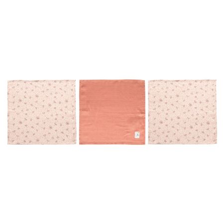 Bebe-Jou Mušelínová žínka na obličej 3ks Fabulous Wish Pink Barva: růžové