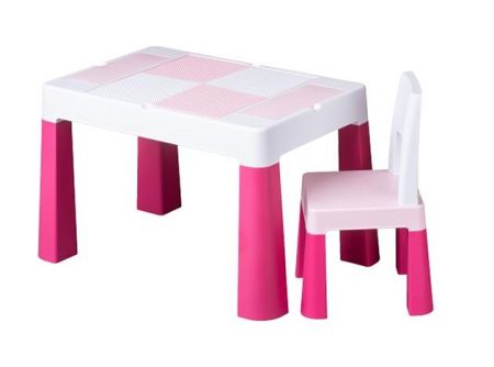 TEGA Dětská sada stoleček a židlička Multifun - Růžová