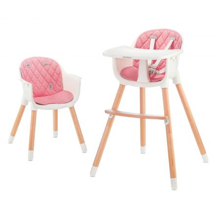 Jídelní židlička BabyTiger TINI 2v1 Pink