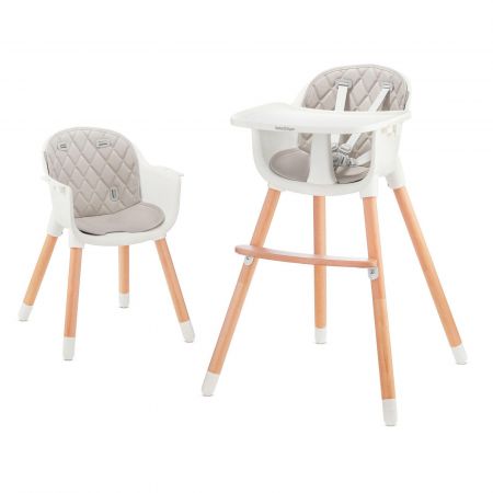 Jídelní židlička BabyTiger TINI 2v1 Grey