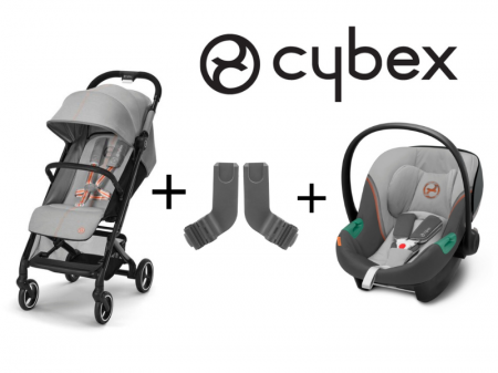 NEW TRAVELSYSTEM Cybex BEEZY incl. autosedačka ATON S2 i-size 2023 Lava Grey