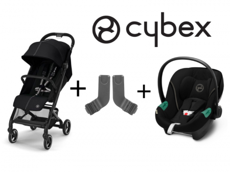 NEW TRAVELSYSTEM Cybex BEEZY incl. autosedačka ATON S2 i-size 2023 Moon Black