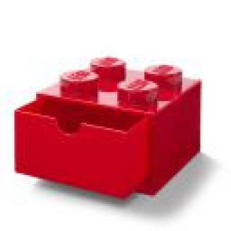 LEGO stolní box 4 se zásuvkou Červená