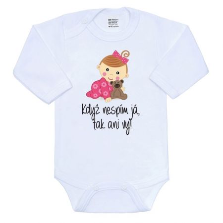 NEW BABY Body s potiskem New Baby Když nespím já, tak ani vy