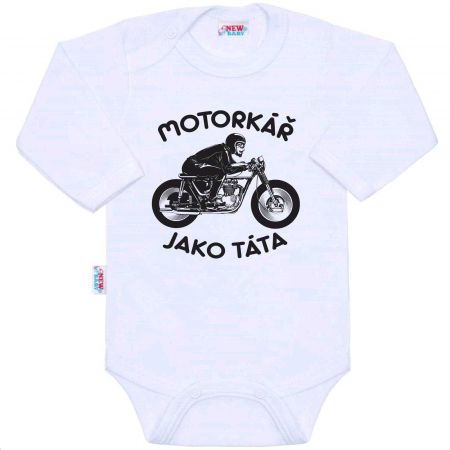 Body s potiskem New Baby Motorkář jako táta Velikost: 74 (6-9m)