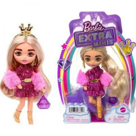Mattel Barbie extra minis - blondýnka s korunkou HJK67
