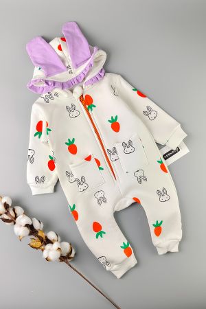 Overal s kapucí Carrots Rabbit - fialová (Dětské oblečení) Velikost: 68
