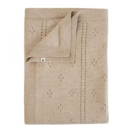 BIBS pletená dírkovaná deka z BIO bavlny  Vanilla