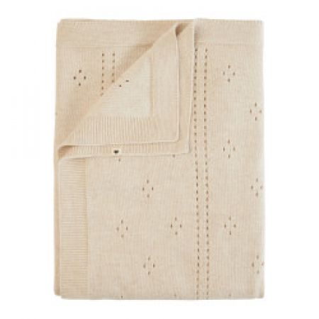 BIBS pletená dírkovaná deka z BIO bavlny  Ivory