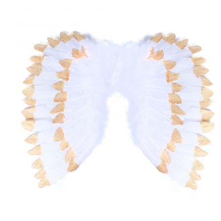 RAPPA | Andělská křídla s peřím bílo-zlatá DS52933600