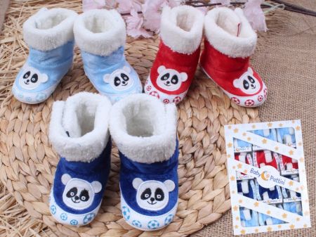 Dětské papučky Panda tm. modré 19