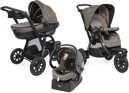 CHICCO Kočárek trojkombinace Trio Activ3 Dark Beige